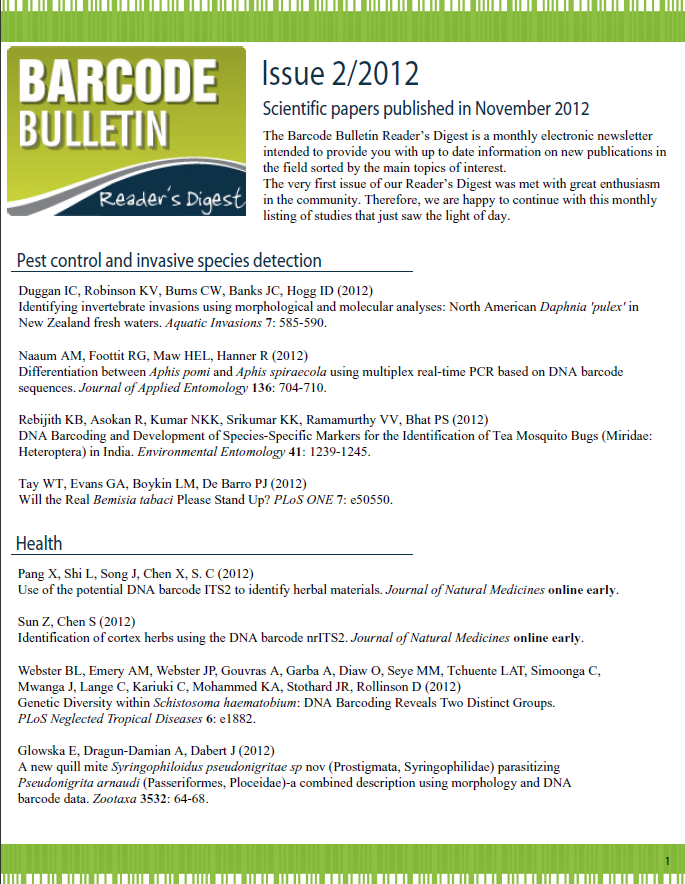 Barcode Bulletin - November 2012