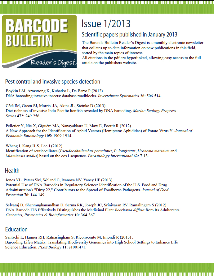 Barcode Bulletin - January 2013
